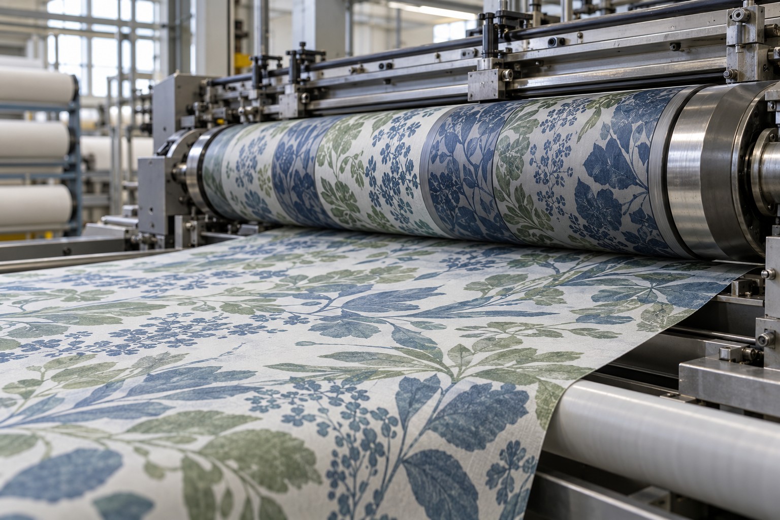 Representative textile fabric printing line