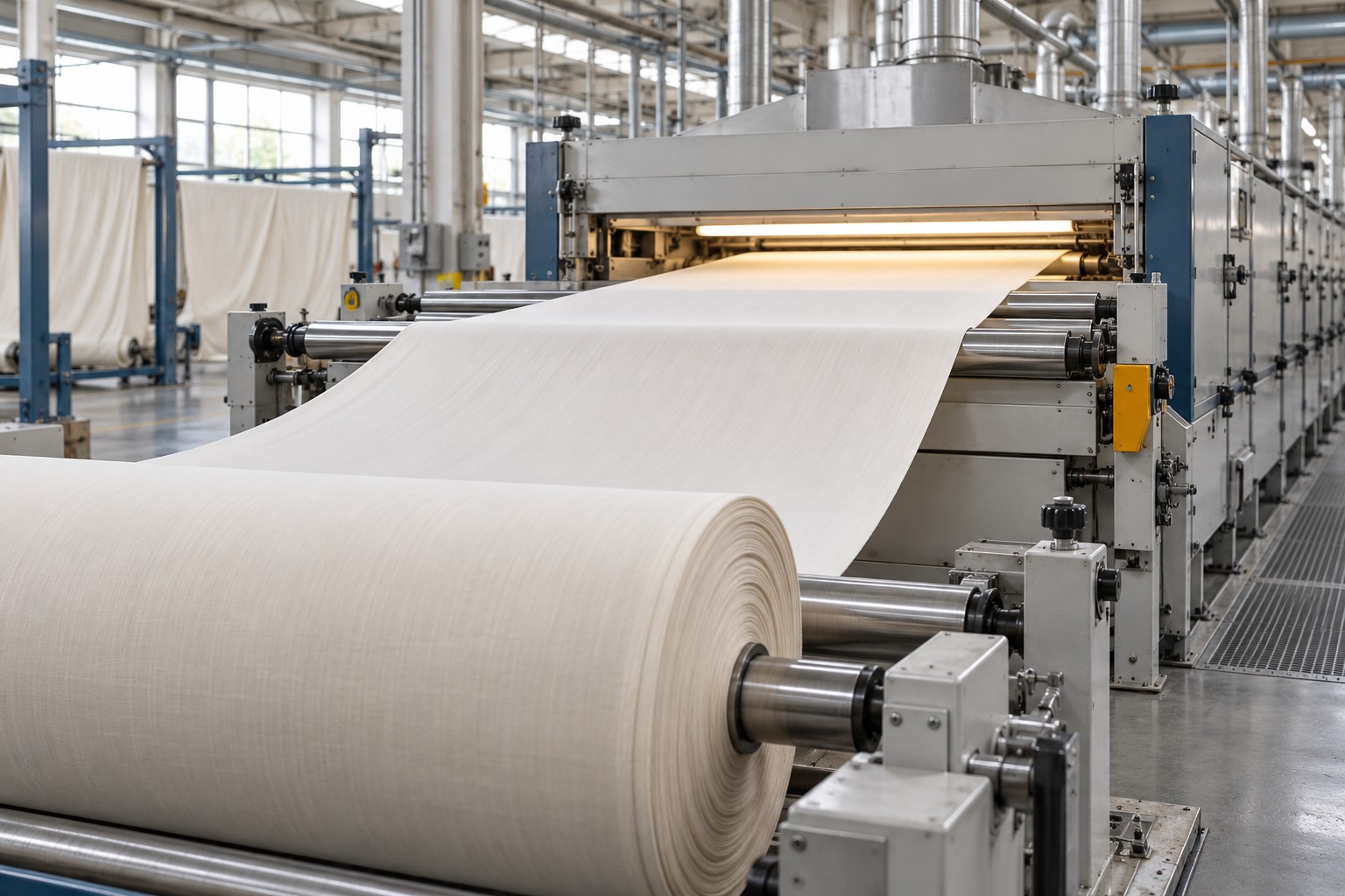 Representative fabric finishing line
